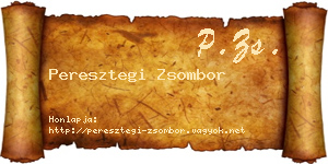 Peresztegi Zsombor névjegykártya